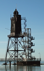 Leuchtturm Obereversand am Kutterhafen Dorum-Neufeld - 37 m hoch, Aufstieg mglich